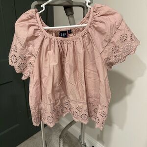 GAP Blush Pink Gathered Blouse